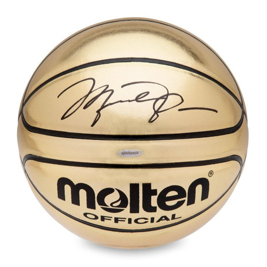 Michael Jordan Autographed Molten Golden Basketball