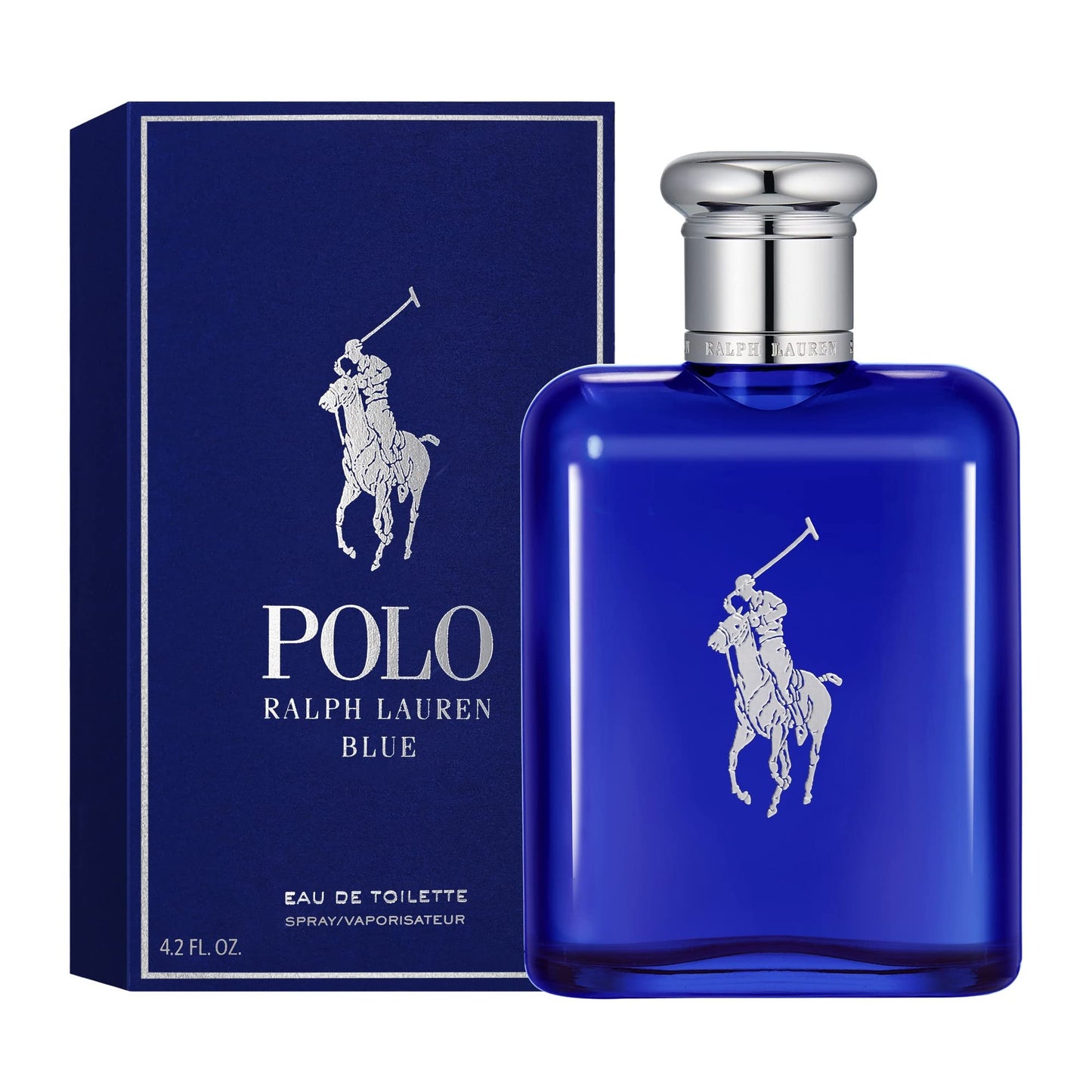 RALPH LAUREN FRAGRANCES Polo Blue Eau de Toilette with Citrus, Sage, and Suede (4.2 Oz.)