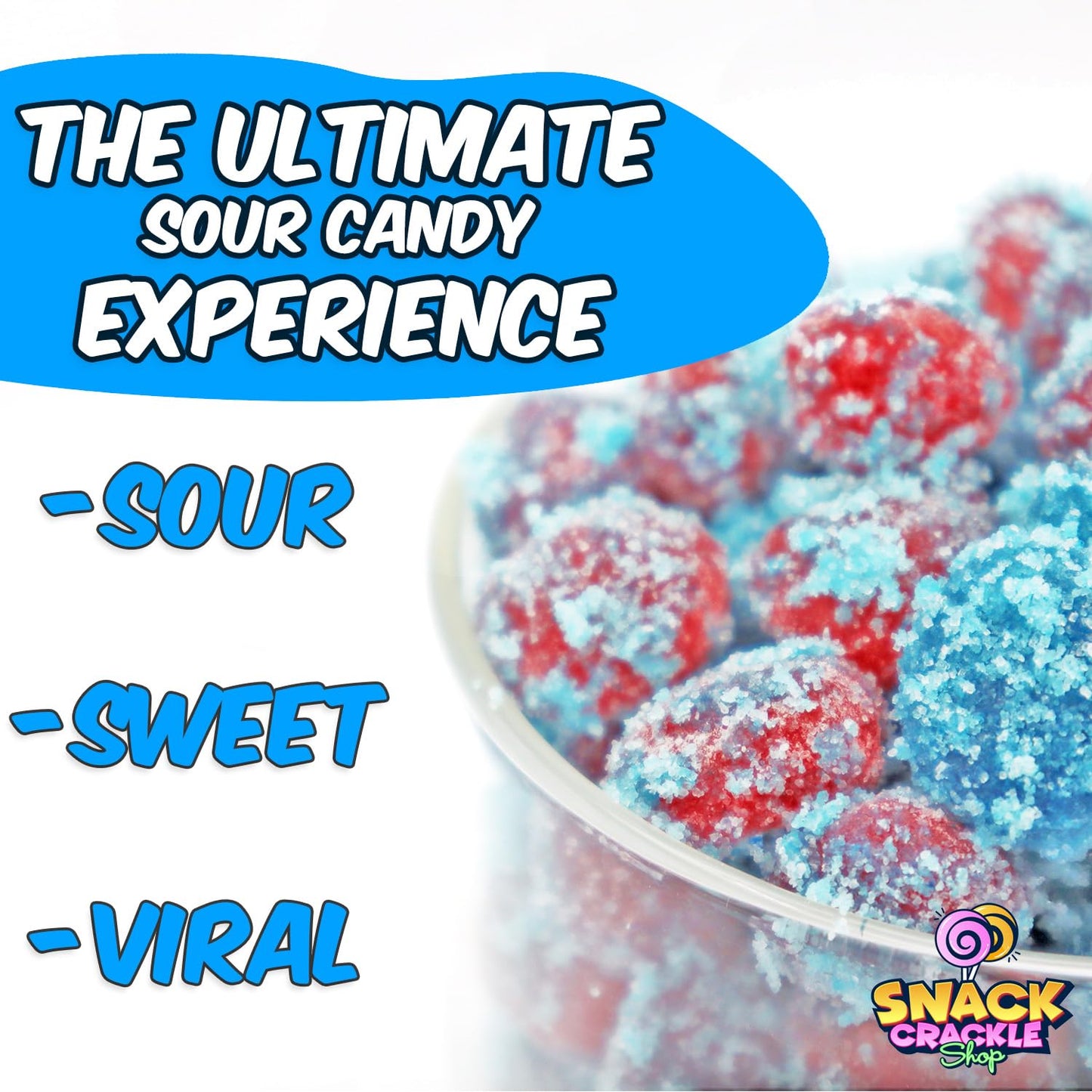 Snack Crackle Shop Sour Blue Raspberry Gushers Extremely Sour, Best Sour Gushers, Best Sour Gummies, Irresistible Extra Sour Gummy Candy, Blue Raspberry Flover (10 Ounces, Blue-Raspberry)