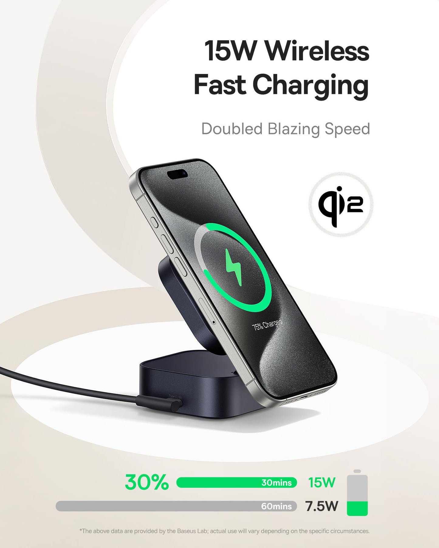 Baseus PicoGo W2 Qi2 Certified 15W Magnetic Wireless Charger Stand