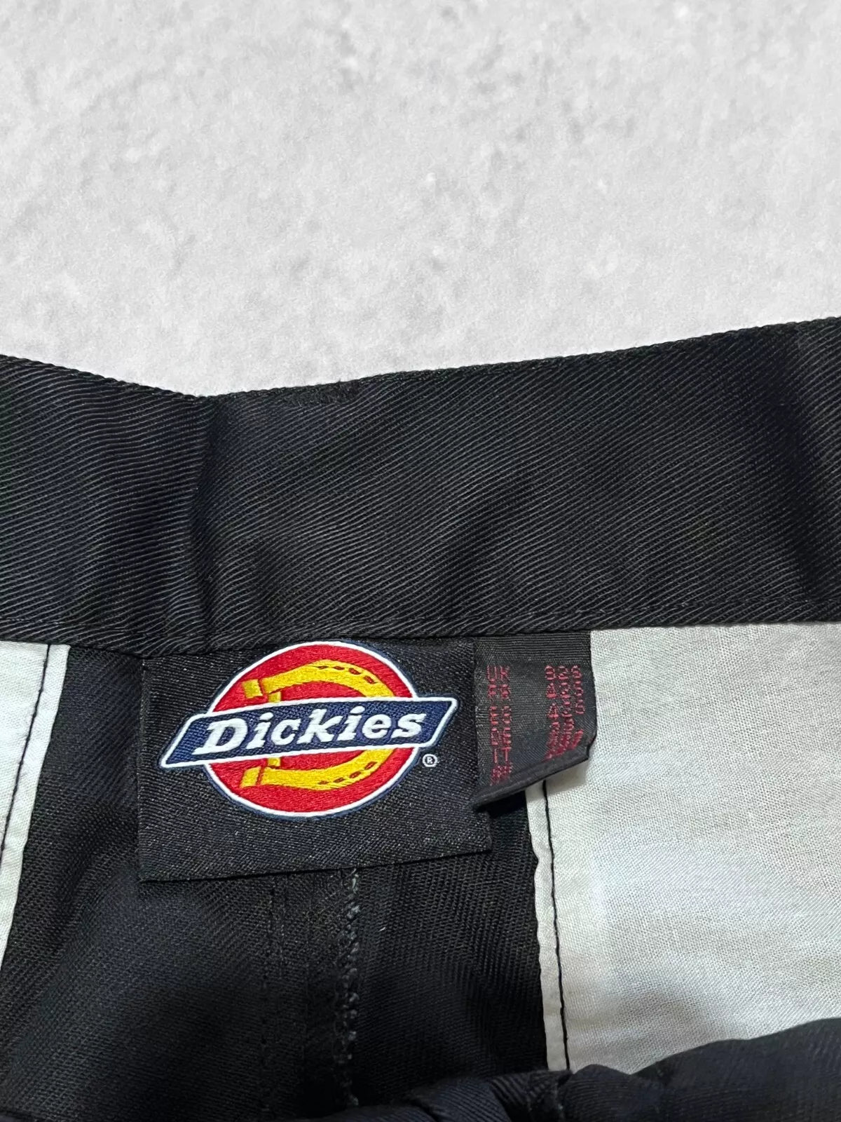 DICKIES REDHAWK ACTION WORKWEAR BAGGY ZIPPER BLACK PANTS SIZE 32S