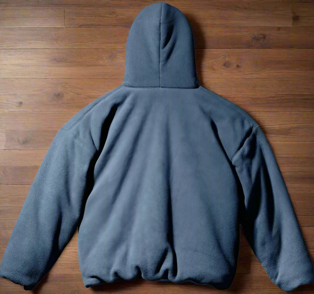 Yeezy Gap Oversized Polar Fleece Padded Hoodie Dark Blue Edition